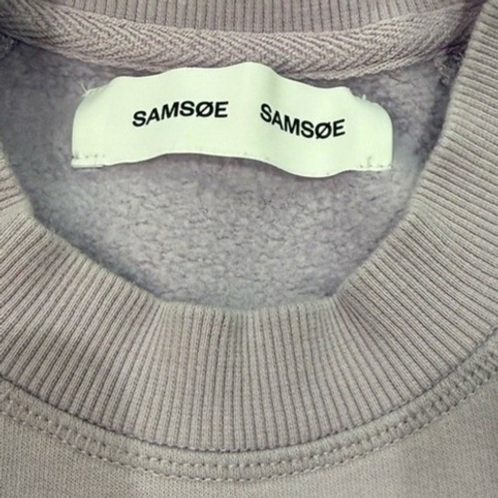 Samsoe Samsoe Gitta Crewneck Sweatshirt Orchid Peel Embroidered Logo Size Small - Picture 4 of 7